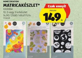 HOME CREATION MATRICAKÉSZLET* – Aldi