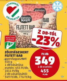 Zöldségeskert ZÖLDSÉGESKERT FEJTETT BAB – Penny