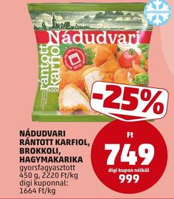 Nádudvari NÁDUDVARI RÁNTOTT KARFIOL, BROKKOLI, HAGYMAKARIKA – Penny