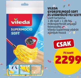 VILEDA GYORSFELMOSÓ SOFT ÉS UTÁNTÖLTŐ FEJ SZETT – Penny