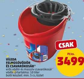 VILEDA FELMOSÓVÖDÖR ÉS CSAVARÓKOSÁR – Penny