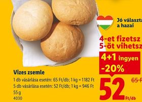 Vizes zsemle – Lidl
