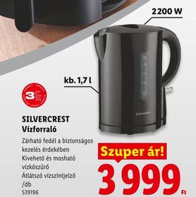 SILVERCREST Vízforraló – Lidl