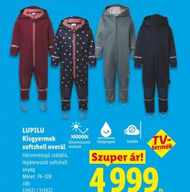 LUPILU Kisgyermek softshell overál – Lidl