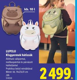 LUPILU Kisgyermek hátizsák – Lidl