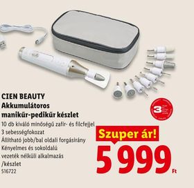 CIEN BEAUTY Akkumulátoros manikűr-pedikűr készlet – Lidl