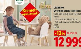 LIVARNO Gyermek asztal-szék szett – Lidl