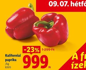 Kaliforniai paprika – Lidl
