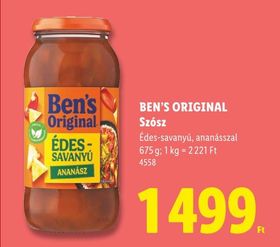 BEN'S ORIGINAL Szósz – Lidl
