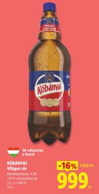 KŐBÁNYAI Világos sör – Lidl