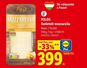 PILOS Szeletelt mozzarella – Lidl