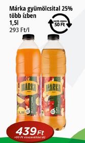 Márka gyümölcsital 25% – Reál