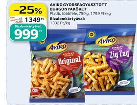 Aviko AVIKO GYORSFAGYASZTOTT BURGONYAKÖRET – Auchan