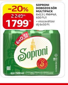 Soproni SOPRONI DOBOZOS SÖR MULTIPACK – Auchan