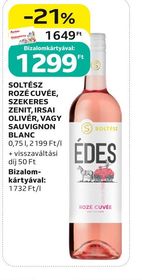 SOLTÉSZ ROZÉ CUVÉE, SZEKERES ZENIT, IRSAI OLIVÉR, VAGY SAUVIGNON BLANC – Auchan