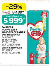 Pampers PAMPERS ACTIVE BABY JUMBO PACK PANTS BUGYIPELENKA – Auchan