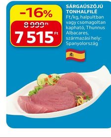 SÁRGAÚSZÓJÚ TONHALFILÉ – Auchan