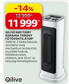 Qilive QILIVE 600172097 KERÁMIA TORONY FŰTŐVENTILÁTOR* – Auchan