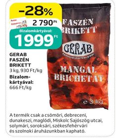 Gerab GERAB FASZÉN BRIKETT – Auchan
