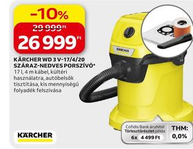 KÄRCHER WD 3 V-17/4/20 SZÁRAZ-NEDVES PORSZÍVÓ – Auchan