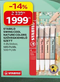 Stabilo STABILO SWING COOL NATURE COLORS SZÖVEGKIEMELŐ SZETT – Auchan