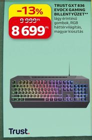 Trust TRUST GXT 836 EVOCX GAMING BILLENTYŰZET** – Auchan