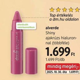 alverde Shiny ajakrúzs hialuronnal (többféle) – dm