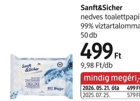Sanft&Sicher nedves toalettpapír 99% víztartalommal – dm
