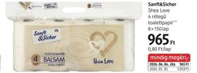 Sanft&Sicher Shea Love 4 rétegű toalettpapír – dm