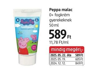 Peppa malac 0+ fogkrém gyerekeknek – dm