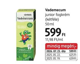Vademecum junior fogkrém (kétféle) – dm