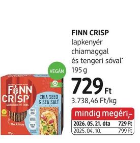 FINN CRISP lapkenyér chiamaggal és tengeri sóval – dm