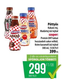 Pöttyös Kakaós tej, Madártej ízű tejital – Coop