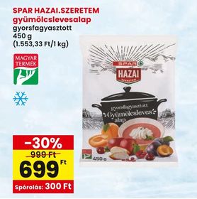 SPAR HAZAI.SZERETEM gyümölcslevesalap – Spar