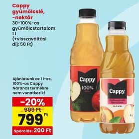 Cappy gyümölcslé, -nektár – Spar