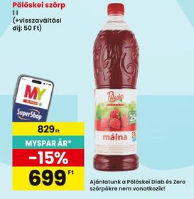 Pölöskei szörp – Spar