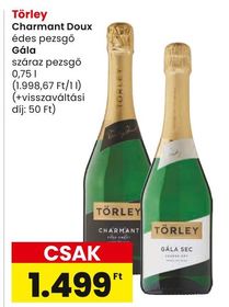 Törley Charmant Doux édes pezsgő, Gála száraz pezsgő – Spar