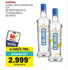 Kalinka vodka, citrus szeszes ital – Spar