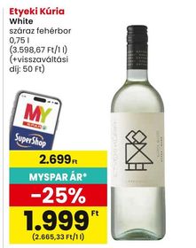 Etyeki Kúria White száraz fehérbor – Spar