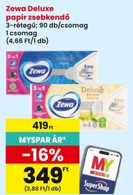 Zewa Deluxe papír zsebkendő – Spar
