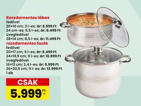 Rozsdamentes lábas fedővel – Spar