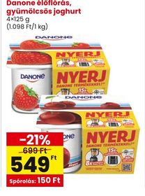 Danone élőflórás, gyümölcsös joghurt – Spar