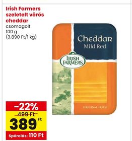 Irish Farmers szeletelt vörös cheddar – Spar