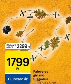 Faleveles girland függődísz – Tesco