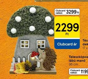 Textil gomba dekoráció – Tesco