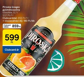 Piroska üveges gyümölcsszörp – Tesco