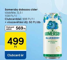 Somersby dobozos cider – Tesco