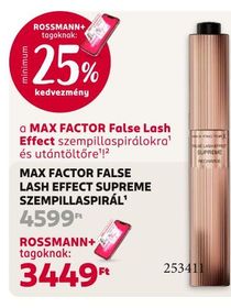 MAX FACTOR FALSE LASH EFFECT SUPREME SZEMPILLASPIRÁL – Rossmann