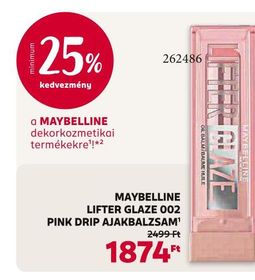MAYBELLINE LIFTER GLAZE 002 PINK DRIP AJAKBALZSAM – Rossmann