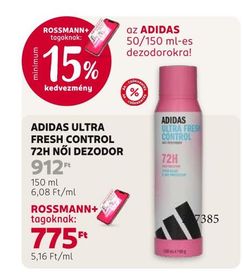 ADIDAS ULTRA FRESH CONTROL 72H NŐI DEZODOR – Rossmann